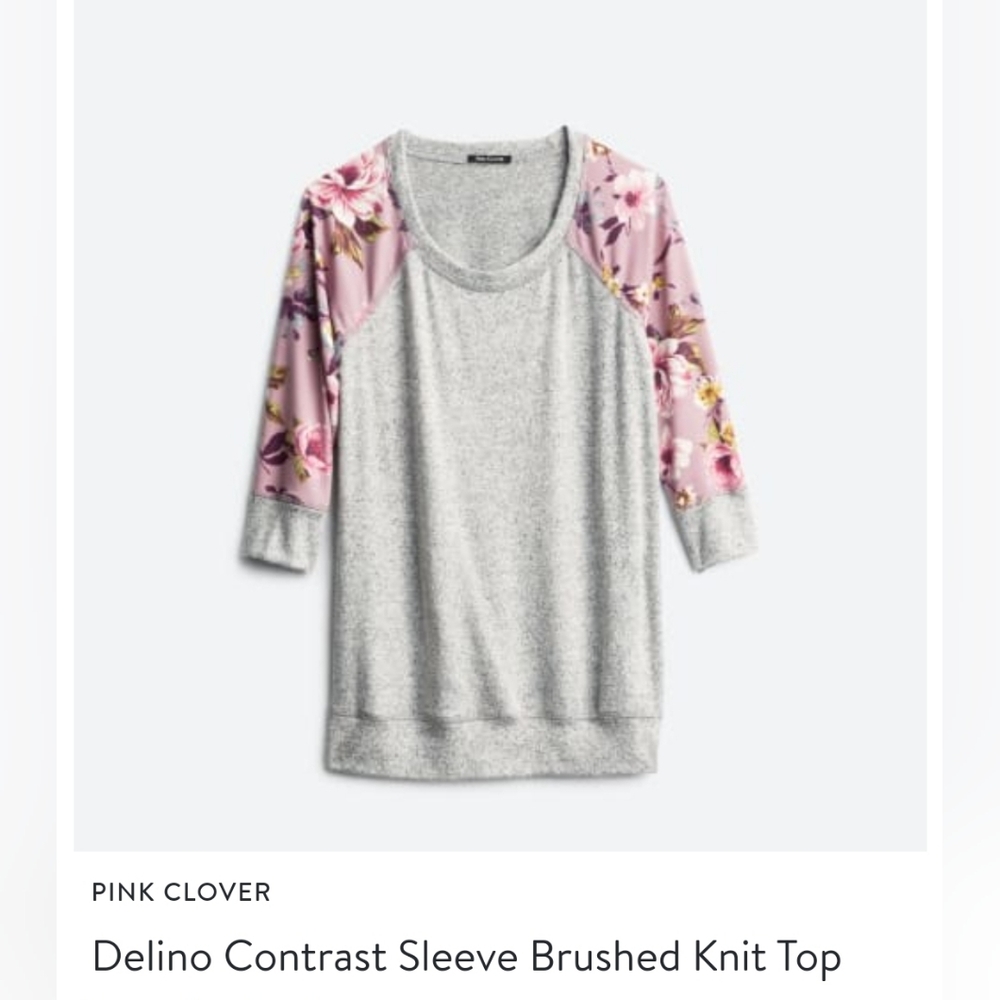Pink Clover Delino knit top floral